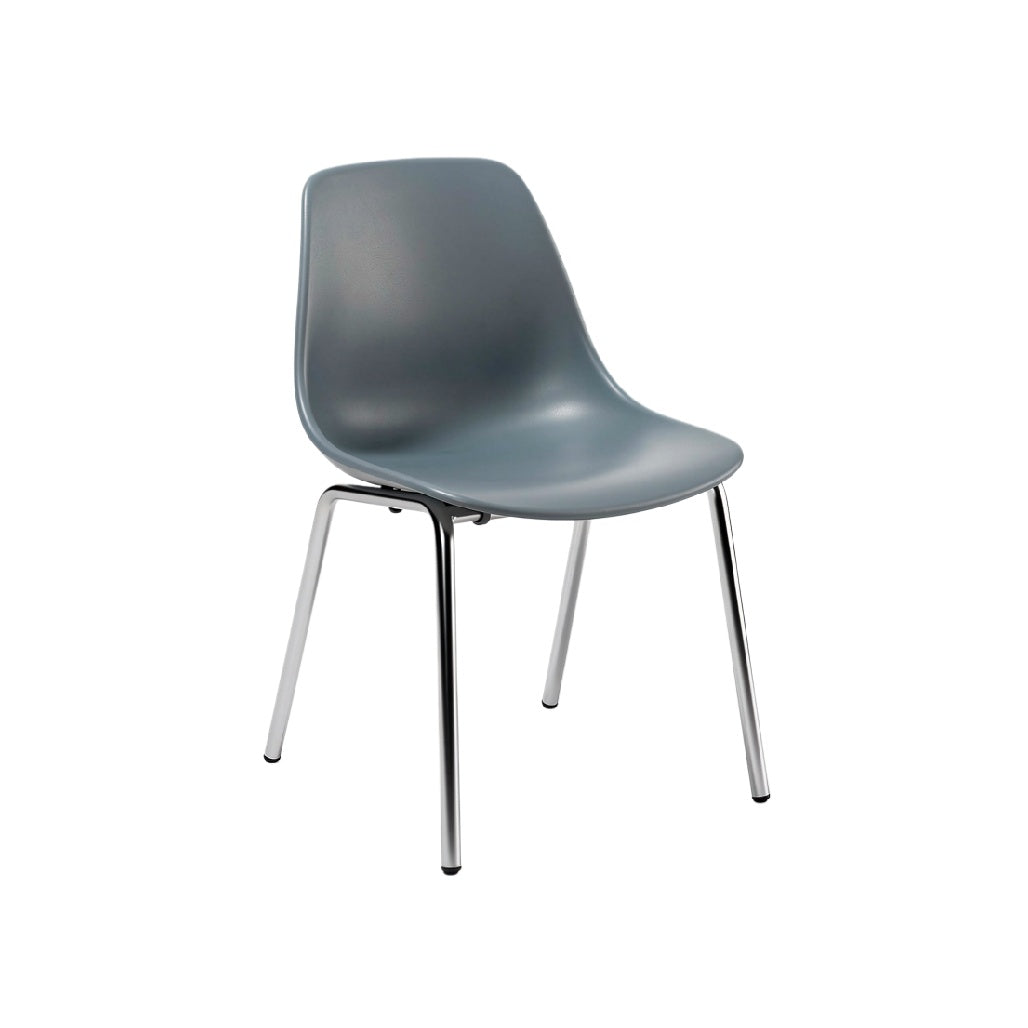 Modern Plastic Chair with Chrome Legs